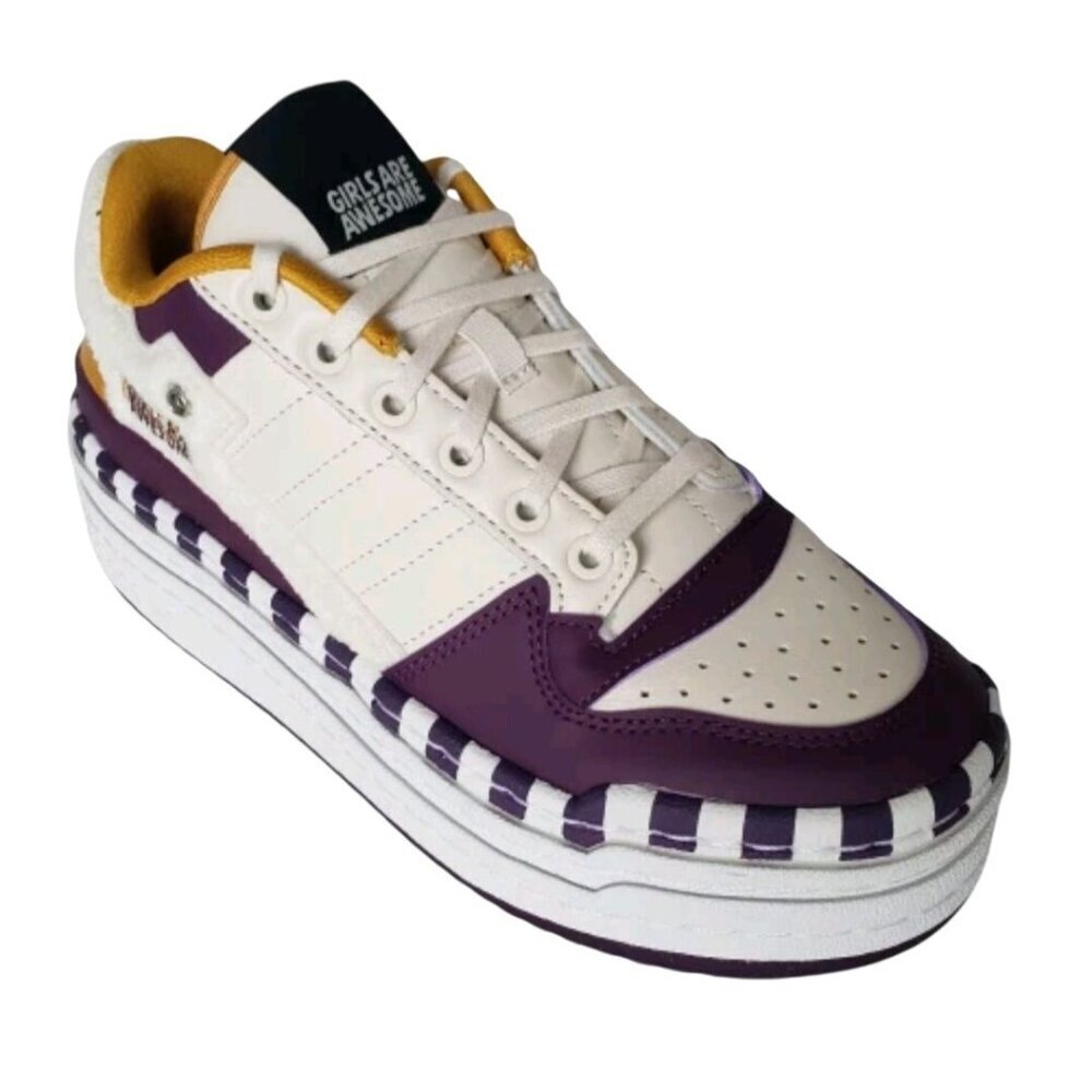 Adidas Triple Platform Los Angeles Lakers Sneakers Missing Snap Toppers Size 7.5